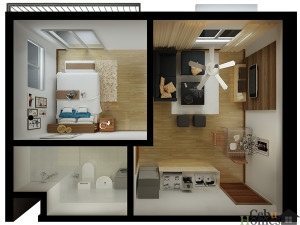 1-bedroom_top-view