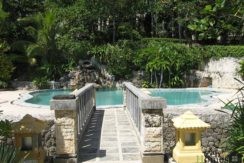 Bridge to bottom pool